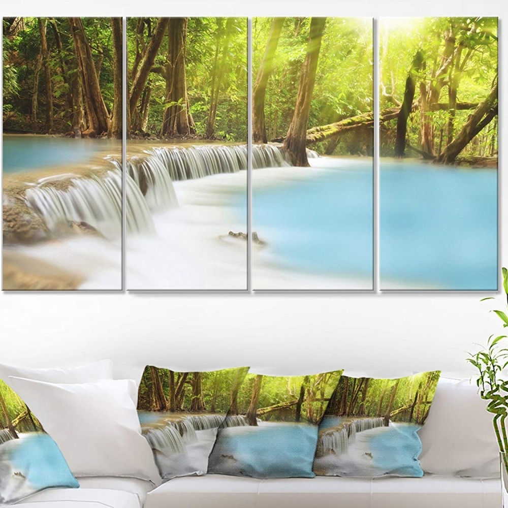NEW Designart Waterfall of Huai Mae Kamin-Landscap